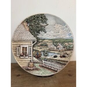 Original‎ Hand Painted Collectible 1980 Byron 4 Season Plates (Summer)